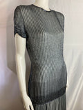 Vintage Murray Arbeid Couture Grey Evening Dress