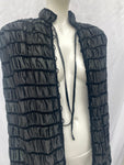 Vintage Lancetti Rushed Ribbon Black Jacket