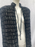 Vintage Lancetti Rushed Ribbon Black Jacket
