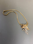 Crown Trifari Alfred Phillipe Patent Pend Baguette Rhinestone Necklace