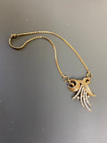 Crown Trifari Alfred Phillipe Patent Pend Baguette Rhinestone Necklace