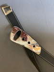 1980s State of Claude Montana Black Leather Belt