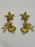 Vintage Love Angels Dangling Earrings