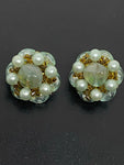 Vintage 1970s Blue/Green Colored Clip-On Earrings