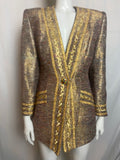 Ches Pritchard Couture Gold Lame and Pink Jacket
