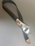 1980s State of Claude Montana Black Leather Belt