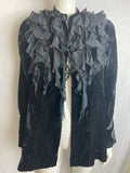 Vicky Valere Paris Black Velvet Jacket with Lace