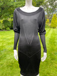 Vintage 1990s Documented Alaia Paris Black Bodycon Dress M