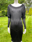 Vintage 1990s Alaia Paris Black Bodycon Dress M