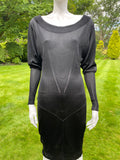Vintage 1990s Documented Alaia Paris Black Bodycon Dress M