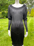Vintage 1990s Alaia Paris Black Bodycon Dress M