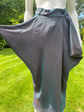 1990s Kenzo City Green Burgundy Iridicent Deconstructed Skirt