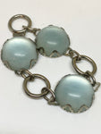 Vintage 1970s Large Opaque Green Semisphere Bracelet