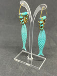 Vintage Turquoise Fish Earrings