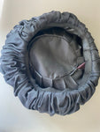 Vintage 1950s Black Gathered Beret Hat