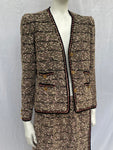 Adolfo USA Boucle Knit Skirt Suit
