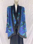 CHACOK Blue Print Velvet Jacket