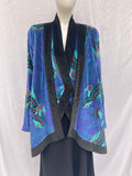 CHACOK Blue Print Velvet Jacket