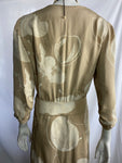 Vintage 1950s Camozzi Couture Beige Silk Gown