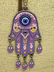 Fatima Hand On Millefiori Beads Necklace