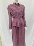 Vintage Libet Paris Floral Wool Skirt Set