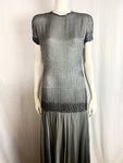 Vintage Murray Arbeid Couture Grey Evening Dress