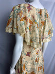 Vintage 1970s Boho Butterflies Dress