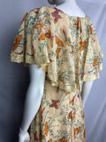 Vintage 1970s Boho Butterflies Dress