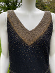 Gene Shelly’s Black Boucle Hand Beaded Dress