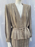 Vintage Hettabretz Suede Skirt Suit