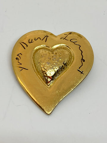 Vintage Yves Saint Laurent Heart Brooch