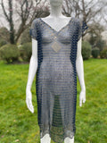 Art Deco Assuit Midnight Blue Dress