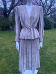 Vintage Hettabretz Suede Skirt Suit
