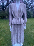 Vintage Hettabretz Suede Skirt Suit