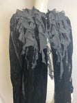 Vicky Valere Paris Black Velvet Jacket with Lace