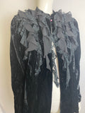 Vicky Valere Paris Black Velvet Jacket with Lace