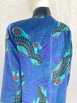CHACOK Blue Print Velvet Jacket