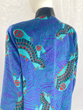CHACOK Blue Print Velvet Jacket
