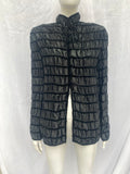 Vintage Lancetti Rushed Ribbon Black Jacket