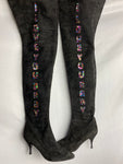 Vintage I LOVE YOU BABY Over the knee boots by Pied a Terre