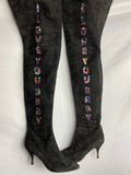Vintage I LOVE YOU BABY Over the knee boots by Pied a Terre