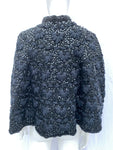 Vintage Ribbon and Sequinned Knit Wool Cape