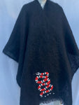 Snake Embroidered Vintage Mohair Cape