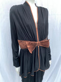 Frank Usher Black Dress with Lame Bow
