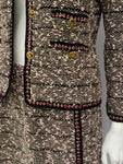 Adolfo USA Boucle Knit Skirt Suit