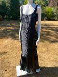 Vintage 1980s Goth Glam Black Dress