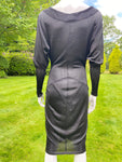 Vintage 1990s Documented Alaia Paris Black Bodycon Dress M