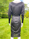 Vintage 1990s Documented Alaia Paris Black Bodycon Dress M