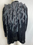 Vicky Valere Paris Black Velvet Jacket with Lace