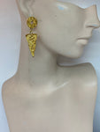 Vintage 1980s Dangling Ornate Earrings
